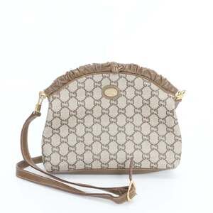 Gucci Old GG Plus Leather Shoulder Bag, Crossbody Brown, Women's